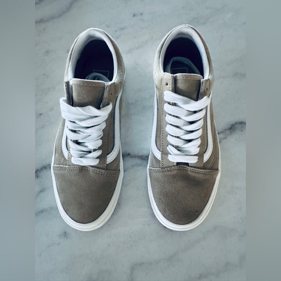 Vans Unisex Old Skool Heiq Eco Boost Beige and White Sneakers - Picture 6 of 13